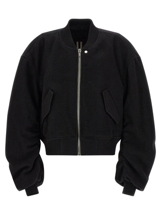 Bomber negro de lana virgen