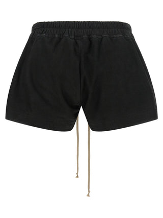 Black Lamb Leather Bermuda Shorts