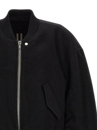 Bomber negro de lana virgen