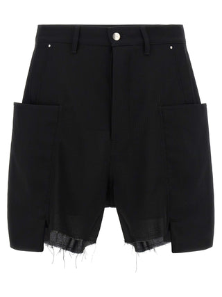 Black Wool Bermuda Shorts
