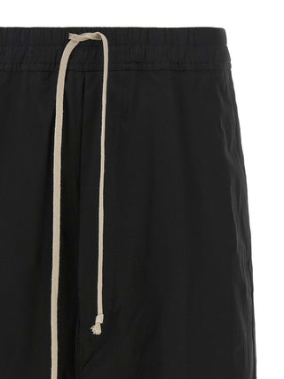 Black Cotton Bermuda Shorts
