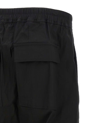 Black Cotton Bermuda Shorts