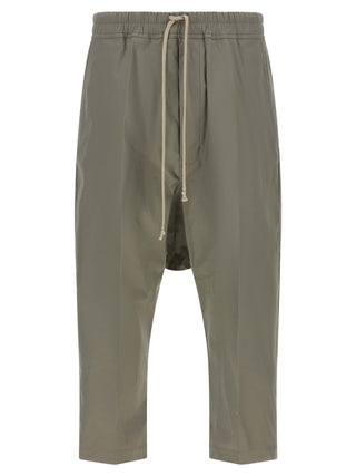 Gray Cotton Cropped Pants