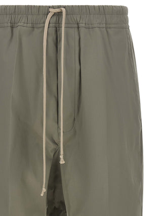 Gray Cotton Cropped Pants