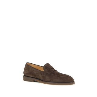 Brown Calf Leather Bos Taurus Slip-On Loafers