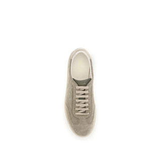 Beige Calf Leather Bos Taurus Sneakers