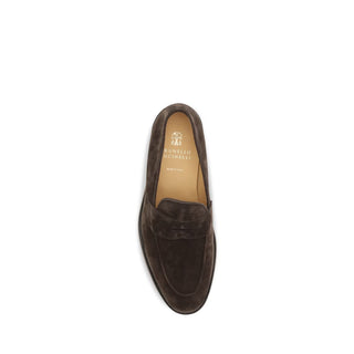Brown Calf Leather Bos Taurus Slip-On Loafers