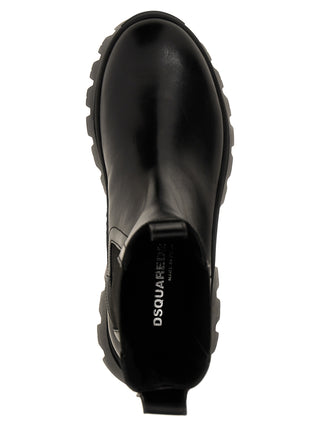 Black Calfskin Ankle Boots