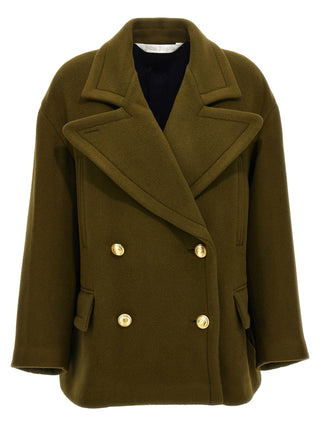 Bicolor Virgin Wool Coat