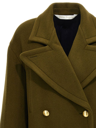 Bicolor Virgin Wool Coat