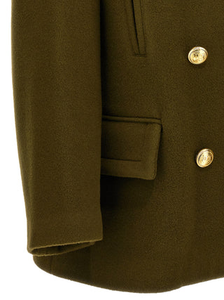 Bicolor Virgin Wool Coat