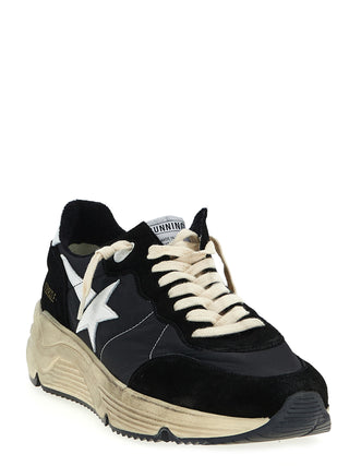 Bicolor Polyester Athletic Sneakers