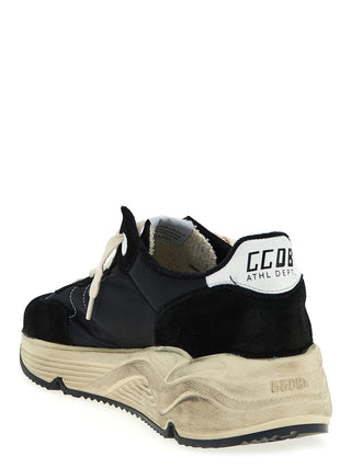 Bicolor Polyester Athletic Sneakers