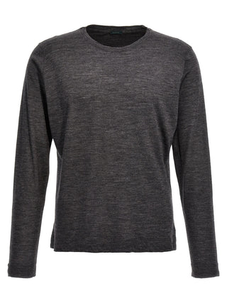 Gray Virgin Wool Cardigan