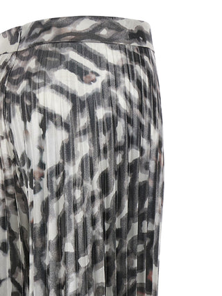 Multicolor Polyester Long Skirt