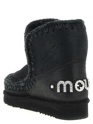 Black Lamb Leather Ankle Boots
