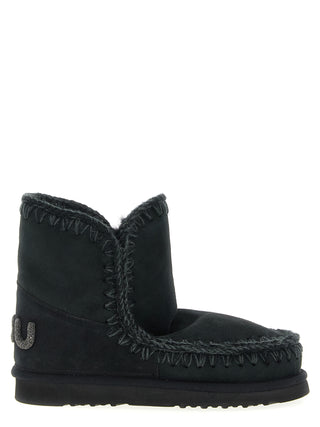 Black Lambskin Ankle Boots