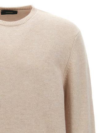 Beige Virgin Wool Cardigan
