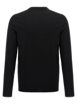 Black Virgin Wool Cardigan