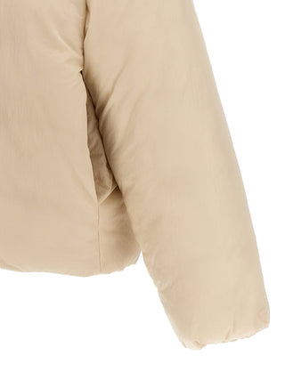 White Polyamide Full-Length Jacket