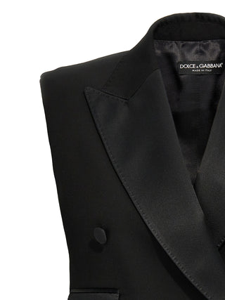 Black Silk Sleeveless Jacket