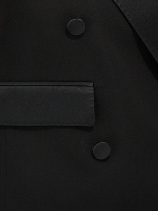 Black Silk Sleeveless Jacket