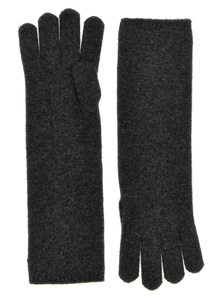 Guantes de cachemira gris