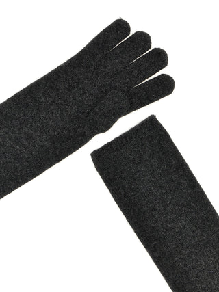 Guantes de cachemira gris