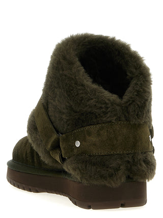Bicolor Leather Ankle Boots