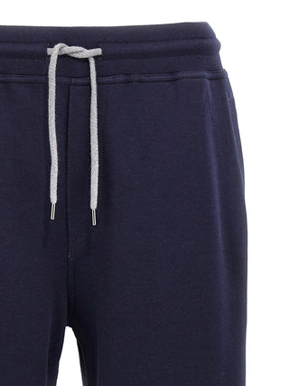 Blue Cotton Joggers (Workout Pants)