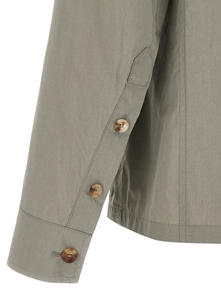 Bicolor Cotton Shell Jacket