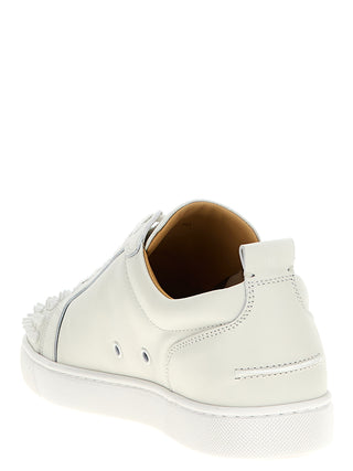 White Calfskin Low Top Sneakers