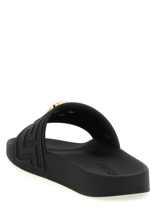 Sandalias de vidrio negras
