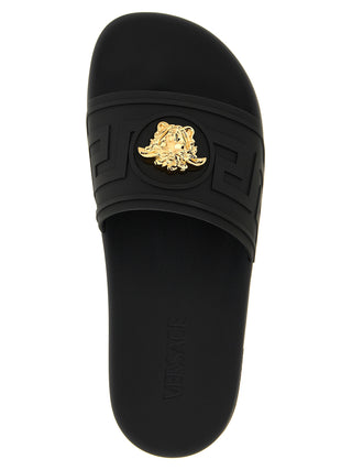Sandalias de vidrio negras