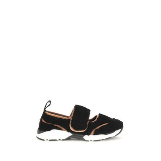Black Polyamide Athletic Sneakers