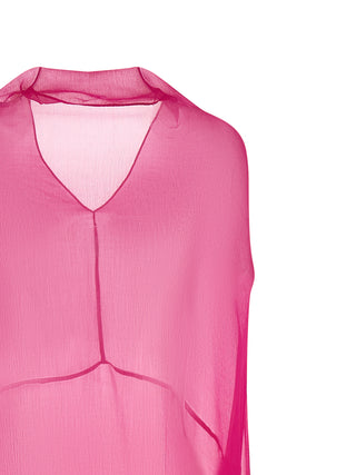 Fuchsia Silk Midi Dress