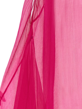 Fuchsia Silk Midi Dress