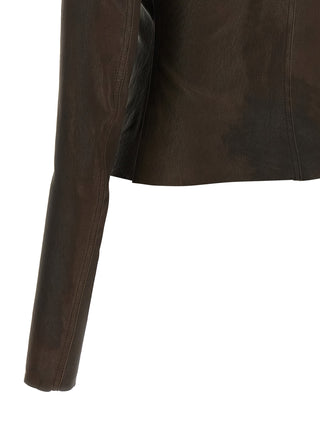 Brown Lamb Leather Leather Jacket