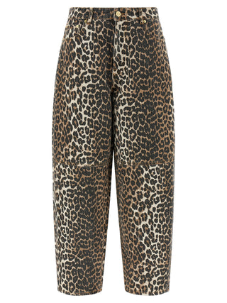 Brown Organic Cotton Cropped Jeans