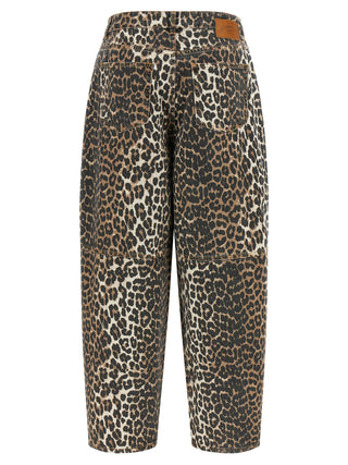 Brown Organic Cotton Cropped Jeans