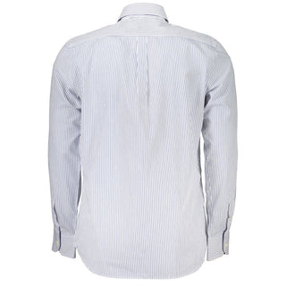 Camisa azul de algodón para hombre