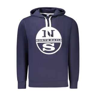 Sudadera con capucha para hombre de algodón azul
