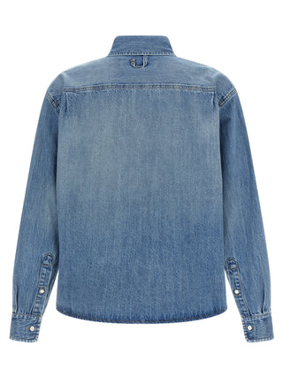 Blusa de algodón azul