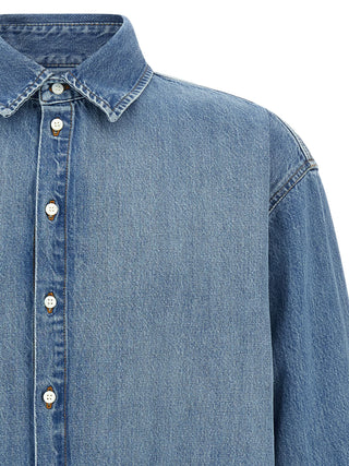 Blusa de algodón azul