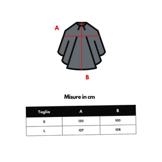 Gabardina negra de poliéster