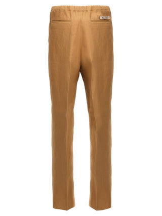 Beige Paper Casual Pants