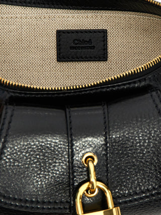 Black Calfskin Shoulder Bag