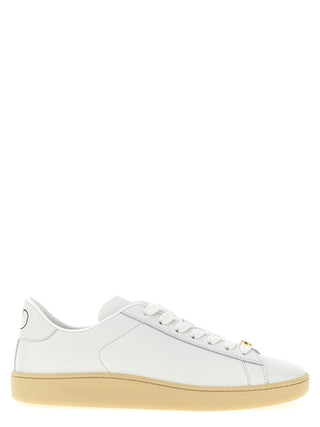 White Calfskin Low Top Sneakers