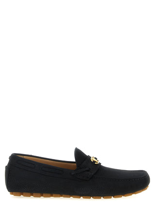 Black Calfskin Slip-On Loafers