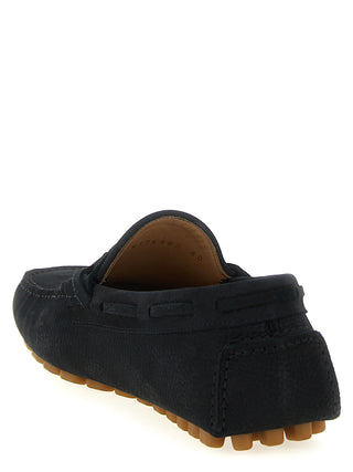Black Calfskin Slip-On Loafers